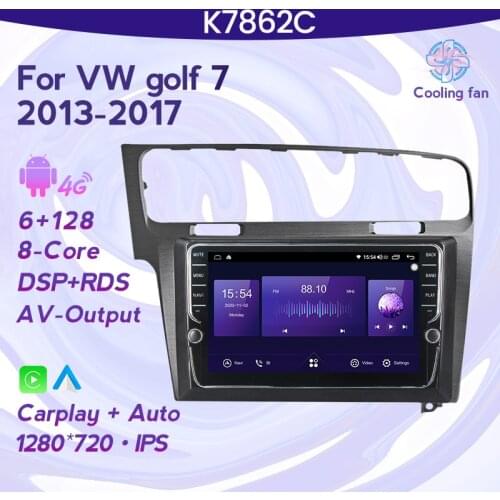 Android 11 IPS RDS DSP Car Radio For VW Golf 7 Multimedia 2013-2015 Car Video Player Carplay GPS Navig ation NO 2 Din DVD