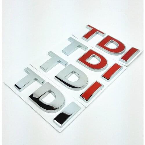 Car styling TDI Rear Car Emblem fit For Passat Tiguan Bora Golf MK3 Polo TDI Car Boot Badge stickers