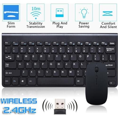 New Wireless Keyboard Mouse Combo Set Keyboard 2.4G Rechargeable Multi System Compatible Wireless Portable Keyboard Dropshipping
