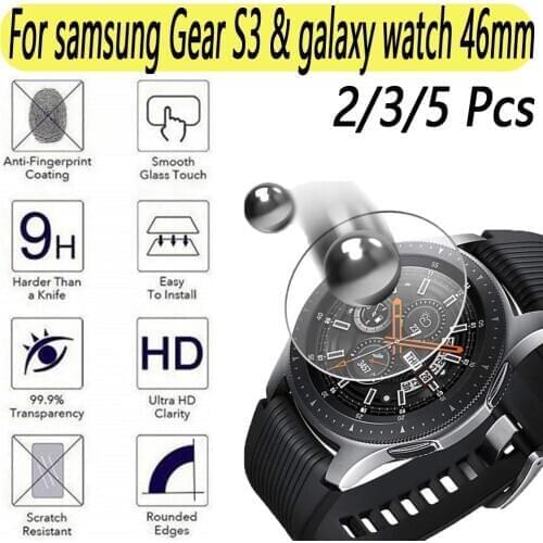 Cover For Samsung Gear S3 Frontier Protective Film Protection For Samsung Galaxy Watch 46 Tempered Glass Screen Anti-fingerprint