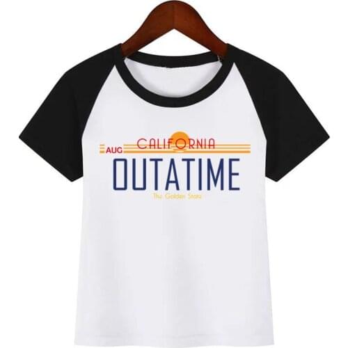 Children New Cartoon Back To The Furure Diy Print Cartoon Children T-shirt Baby Kids Funny Clothes Children Summer T-shirt
