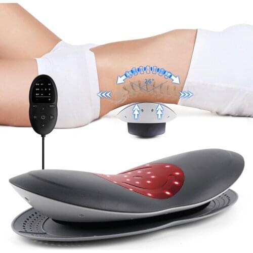 Electric Back Pain Relief Lumbar Traction Device Back Waist Massager, Heated Magnetic lumbar traction Back Support massager