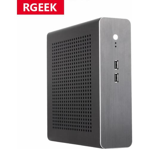 RGEEK Mini ITX Case HTPC Chassis USB2.0 Aluminum Mini-ITX Case HTPC Desktop Computer Cases