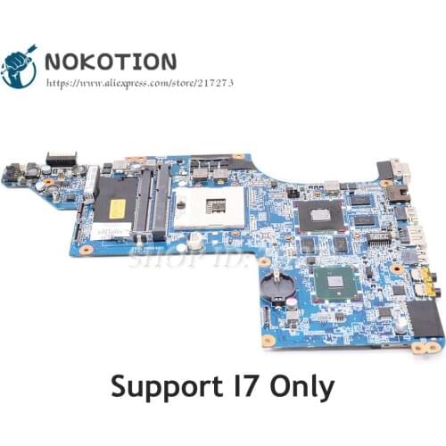 NOKOTION 605320-001 615307-001 Laptop Motherboard For HP Pavilion DV7 DV7-4000 Main Board DA0LX6MB6H1 Support I7 Only HD5650 1GB