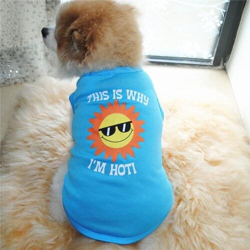 Cute Cartoon Printing Small Dog Shirts Soft Puppy Casual Cat Pet Clothes Vest T Shirt Outdoor Pet Supplies Tops Drop Shipping