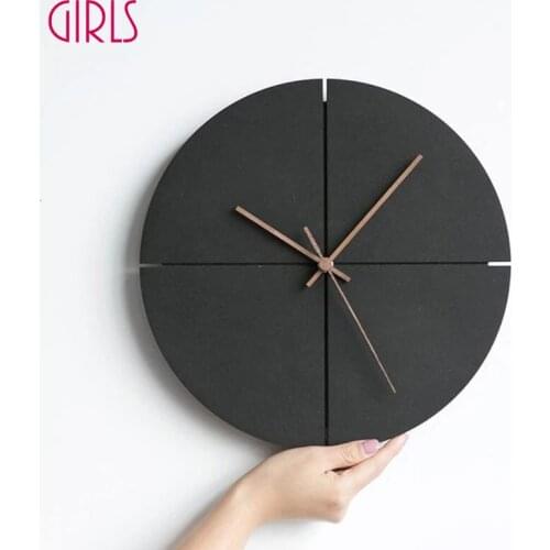 Nordic Minimalist Wall Clock Creative Living Room Personality Household Watches Silent Wall Clocks Home Decor