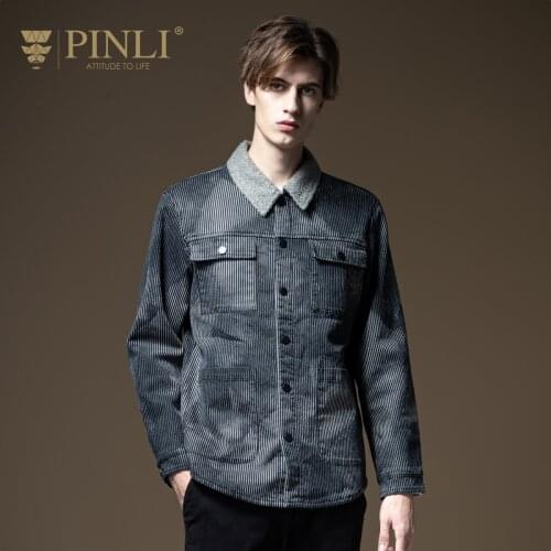 Free Shipping New Mens MALE Unique Man Fashion Pinli Brand Casual 2020 Autumn Plus Velvet Thick Denim Jacket Coat B203504216
