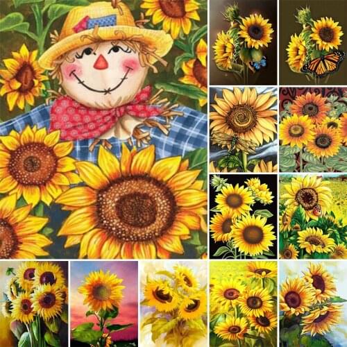 5D DIY diamond painting sunflower rhinestone picture cross stitch kit full diamond embroidery mosaic mosaic home decoration