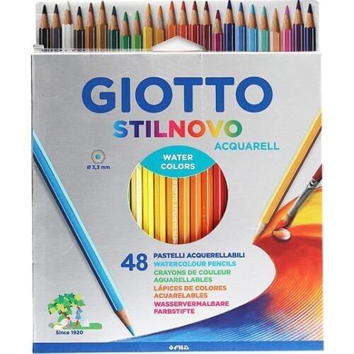 GIOTTO Water-soluble colored lead 48 color pencils fine art hand painted brush set