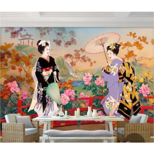 Custom mural photo 3d wall paper Flowers among Japans beautiful belle decor painting 3d wall murals wallpaper for wall 3 d