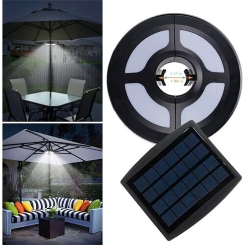 Newest LED Solar Umbrella Lights Outdoor Patio Umbrella Lamp for Camping Tent Vacation Support USB Charging
