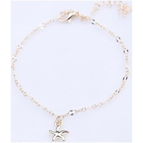 New Tassel Five-pointed Star Starfish Anklets for Women Beach Anklet Leg Bracelet Handmade Bohemian Foot Chain Boho Jewelry Gift