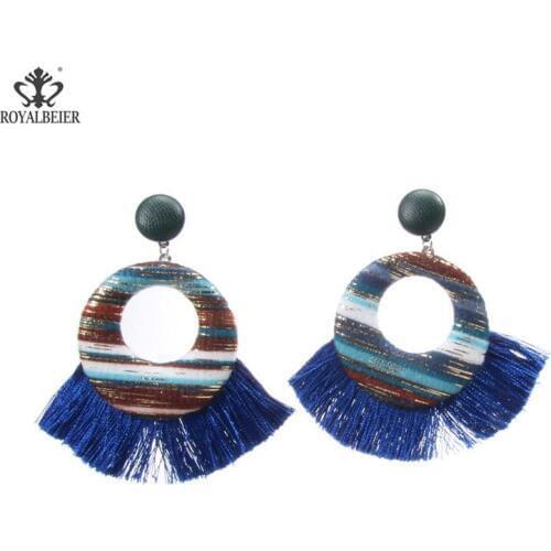 2019 Fashion Drop Earrings Bohemian Geometric Tassel Earrings Ethnic Vintage Big Long Earrings Jewelry Wedding Accessories
