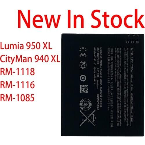 New Original BV-T4D 3340mAh Battery For Nokia Microsoft Lumia 950 XL CityMan 940 XL RM-1118 RM-1116 RM-1085