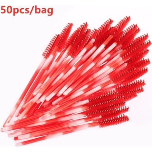 Eyelash Extension Disposable Eyebrow Brush Mascara Wand Applicator Spoolers Eye Lashes Cosmetic Brushes Set Makeup Tools TM218