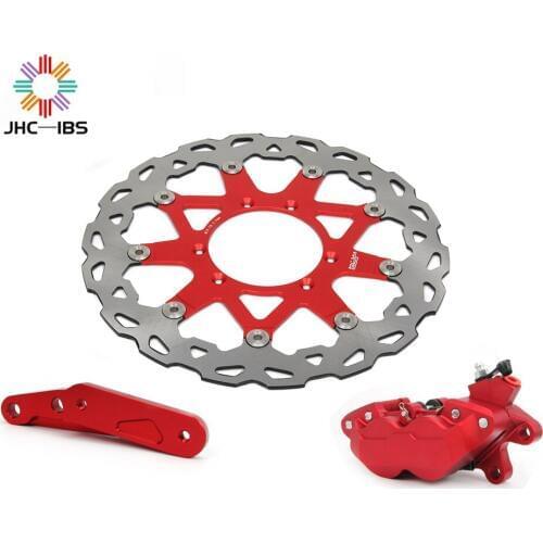 Front Brake System 4 Pot Caliper Adaptor 320MM Disc For CR125E CR125R CR250R CR250E CRE250F CRE250X CRF250R 450R CRF250X CRF450X