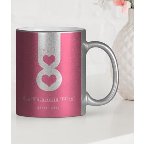 Personalized Custom Women Day Themed Silver Gilt Mug Cup-7