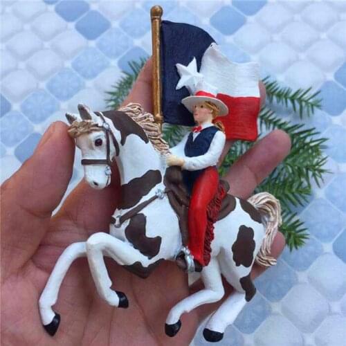 QIQIPP American Victory Jockey Extra Large Extra Large 11cmX12cm Resin Fridge Magnet
