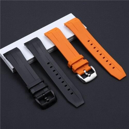 22mm Silicone Rubber Watch Bands For Tissot T120 Seastar T120417A 45.5mm Quartz Dial Sport Men Watch Strap Pin Buckle