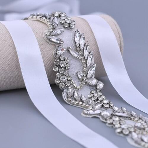 S492 Wedding Belt Rhinestone Bride Dress Sash Bridal Bridesmaid Dresses Accessories Belts for Women Prom Evening Dresses Belt