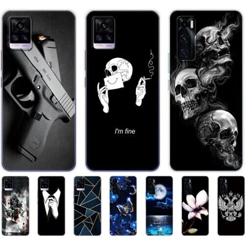 For Vivo V20 SE Case For Vivo V20 2020 Cases Soft TPU Silicon Back Phone Cover Vivo V20 V20SE 6.44'' Capa Bumper animal marble