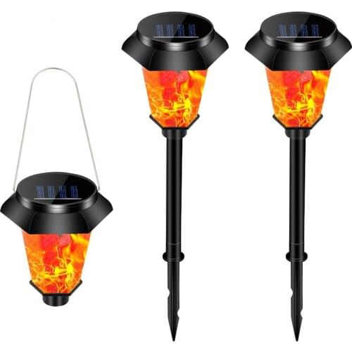 LED Solar Lamp Outdoor Waterproof Garden Decoration Lights Flame Torch Buried Lights for Villa Yard Landscape Gazebo Lawn Lamp