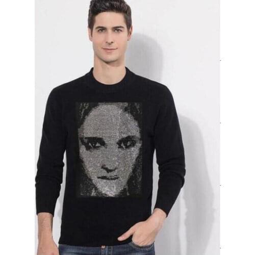 Hot drilling Sweater men Winter Hoodie Top winter young man Clothing Rhinestone Oversized Top Sweaters new design