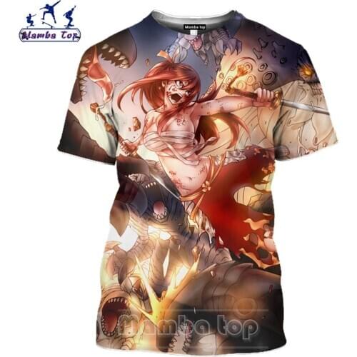 Mamba top Mens T-shirts 3D Fairy Tail T Shirt Wendy Marvell Cosplay Anime Girl Tshirt Fitness Women Tee Bikini Unisex Clothing