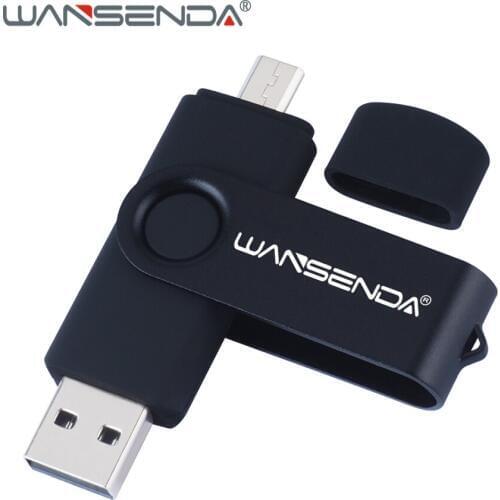 WANSENDA OTG USB Flash Drive Memory Stick 256GB 128GB 64GB 32GB 16GB 8GB Pendrive 2 in 1 Micro USB Memory Stick Flash Drive