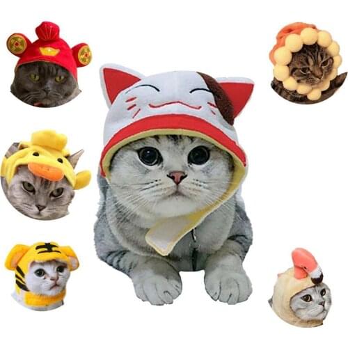 Pet Hat Cute Pet Dogs Teddy Cat Cotton Plush Hat Puppy Dress Up Headgear Head Decoration