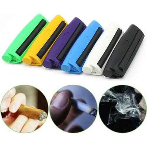 1pc Cigarette Rolling Machine Joint Cone Plastic Smoking Rolling Papers Cigarette Maker DIY Tools Random Color