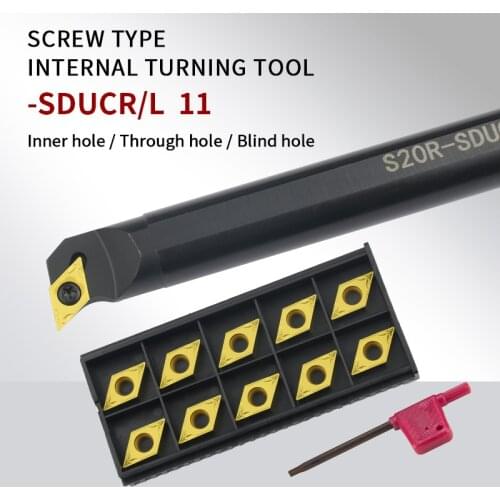 1 pc S16Q-SDUCR/L11/S20R-SDUCR11/S25S-SDUCR11/S32T-SDUCR11 internal tool holder DCMT11T304 insert Combination Stainless Steel