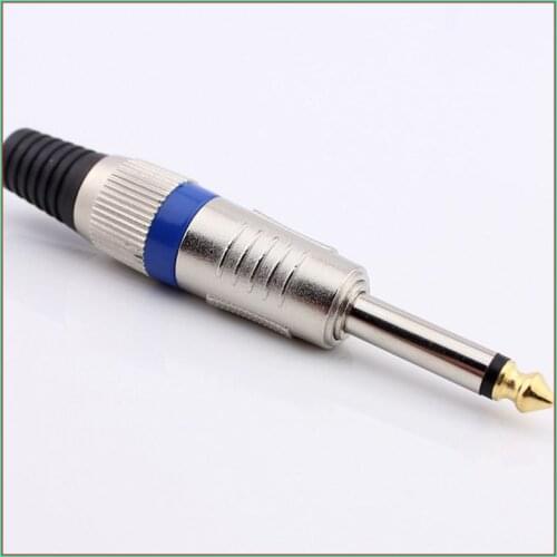 10pcs Jack 6.35mm Audio Cable Connector 6.5mm Amplifier Microphone Plug Mono Sophomore Core Audio Mixer Plug