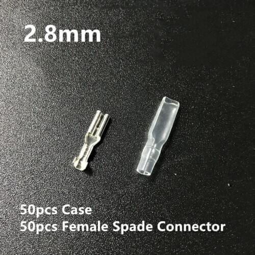 100pcs/lot 2.8mm Crimp Terminal 50pcs Female Spade Connector + 50pcs Case