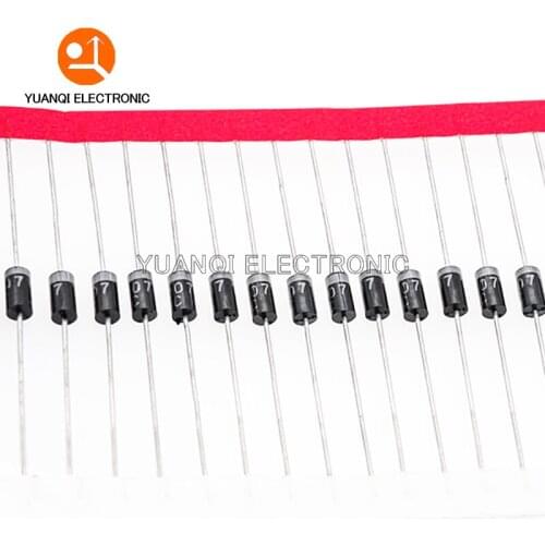 100pcs RL207 2A 1000V DO-15 Rectifier Diode