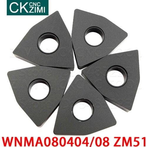 10P WNMA080404 ZM51 WNMA080408 ZM51 Carbide Inserts External Turning Inserts Tool CNC Mechanical lathe Tools WNMA for cast iron