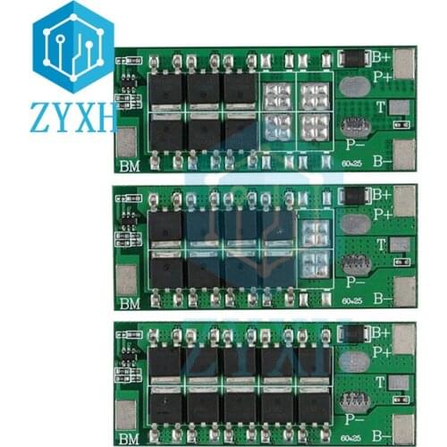 3.7V 2S BMS 15A 20A 25A 7.4V 18650 Lithium Battery Charging Board Short Circuit Protection For LED Power Supply