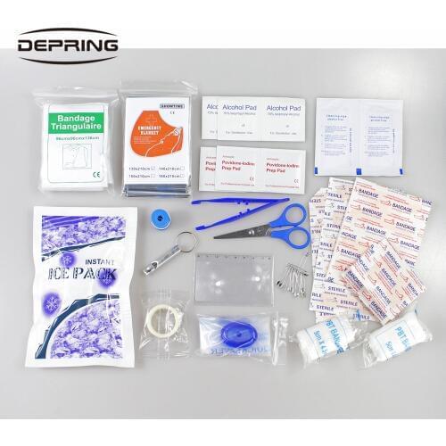 47pcs/pack Safe Travel First Aid Kit Camping Hiking Medical Emergency Kit Treatment Pack Set Outdoor Wilderness Survival