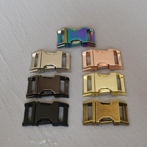 50 Pcs 20mm Metal Metal Quick Side Release Buckle Clasps Bag Strap Purse Clip Clasp Parts Leather Accessories 20-SFK