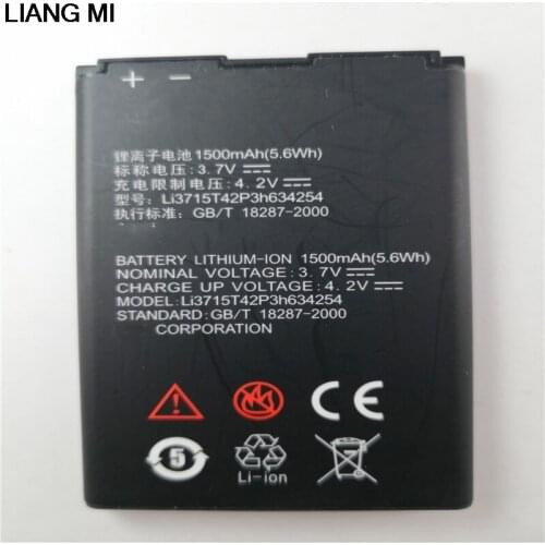3.7V 1500mAh Li3715T42P3h634254 cell phone battery For ZTE Leo Q1 Battery with phone holder