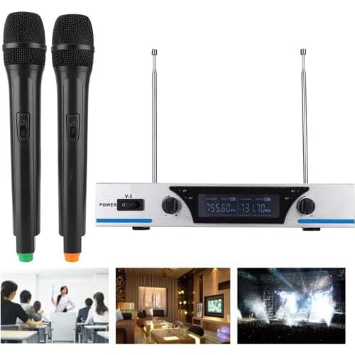 New SOONHUA V3 Wireless Microphone Portable Microphone Speaker Hand Held Karaoke Mic Microphones US Plug 110V Dropshipping