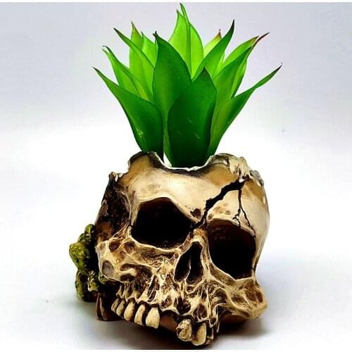 Skull vase silicone mold diy to make resin concrete plant flower pot, ashtray mold household interior decoration tool