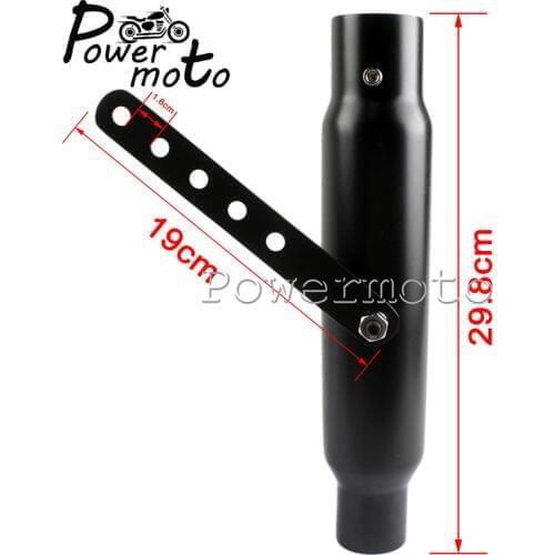 298mm Black Motorcycle Retro Shorty Exhaust Muffler Silencer Pipe For Harley Cafe Racer Bobber Chopper