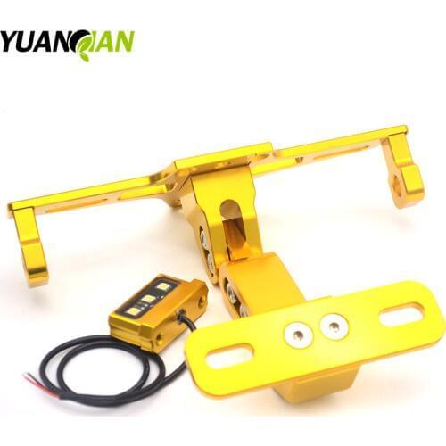 CNC Motorcycle Adjustable Angle License Number Plate Frame Holder Bracket For Kawasaki Z 750 800 Yamaha Suzuki Aprilia BMW