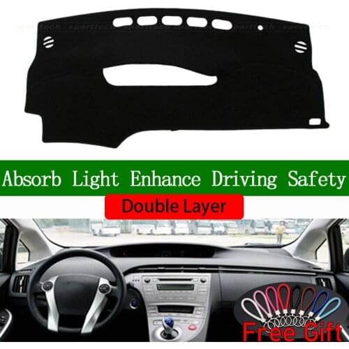 Double Layer Car Stickers For Toyota Prius 2012 2013 Dashboard Cover Car Accessories Interior Anti-UV Car Decals