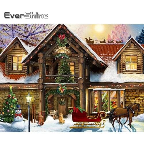 Evershine Diamond Painting House New Arrival Diamond Embroidery Landscape Cross Stitch Mosaic DIY Winter Decor For Home