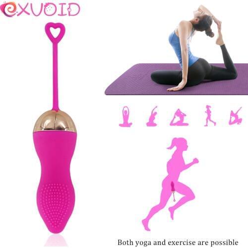 EXVOID Vaginal Tighten Exercise Vaginal TightenTrainer Sex Shop Ben Wa Ball Kegel Ball Sex Toys for Women No Vibrator Silicone