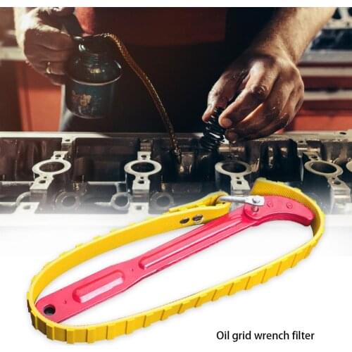 Car Fuel Oil Filter Wrench Multifunctional Non-slip Belt Wrench Oil Filter Puller Belt Strap Chain Repair Tools Auto Accessories