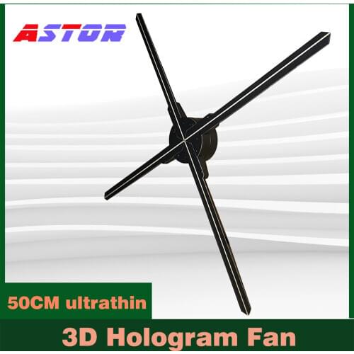 50cm Ultrathin design New Arrival 3D LED Fan 3D Hologram Fan Holographic Advertising machie Fan screen Holiday decorations