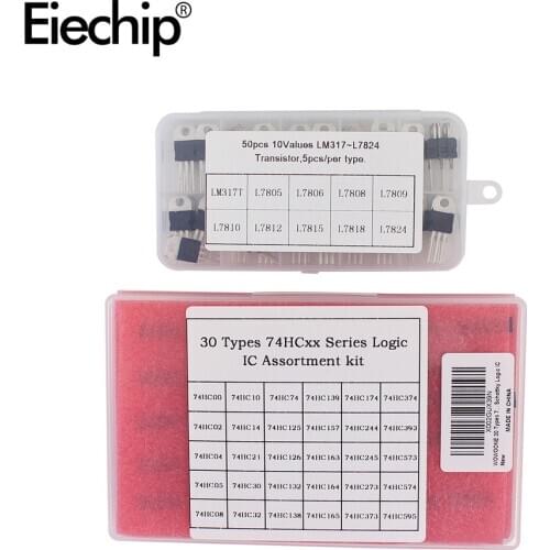 Logic IC 74HC00 74HC595 Integrated Circuit DIP chip,L7805CV Voltage Regulator Transistor TO220 DIY Electronic assortment kit